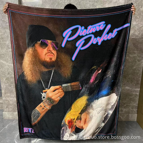 50*60inch 280gsm polyester soft flannel custom hot printed blanket